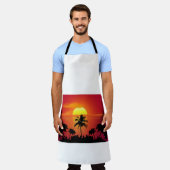 Tablier Coucher de soleil tropical (Porté)