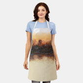 Tablier "Coucher du soleil sur la rivière" Apron (Porté)