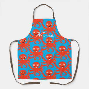 Tablier Coucou rouge souriant Octopus Thunder_Cove