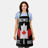 Tablier Coudes vers le haut Canada Véritable Nord Fier Can (Porté)