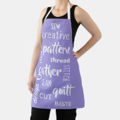 Tablier Coudre des mots Apron violet (Insitu)