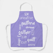 Tablier Coudre des mots Apron violet (Recto)
