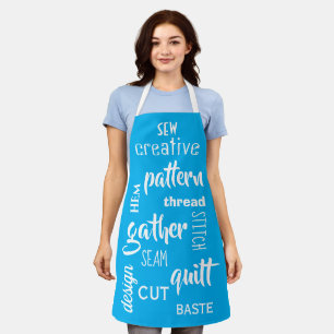 Tablier Coudre les mots Bleu Apron