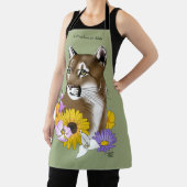 Tablier Cougar Mountain Lion Puma Fleurs (Insitu)