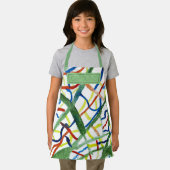 Tablier Couleur Aquarelle Abstraite Couleur De Motif Vert (Insitu)