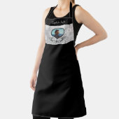 Tablier Couleur d'aquarelle à thème marin noir gris (Insitu)