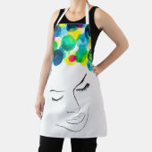 Tablier Couleur d'aquarelle cool fille funky (Insitu)