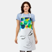 Tablier Couleur d'aquarelle cool fille funky (Porté)