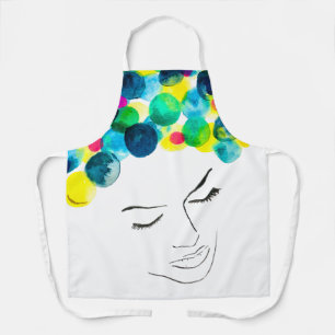 Tablier Couleur d'aquarelle cool fille funky