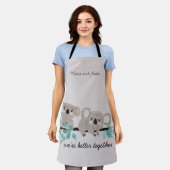 Tablier couleur de l'eau de l'ours Koala (Porté)