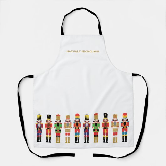 TABLIER COULEUR D'EAU NOËL NUTCRACKERS (Recto)