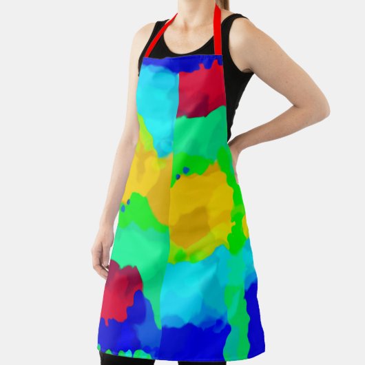 Tablier Couleur d'encre brillante Abstraite multicolore (Insitu)