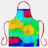 Tablier Couleur d'encre brillante Abstraite multicolore (Recto)