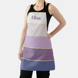 Tablier Couleur d'été personnalisée en or violet Bandes