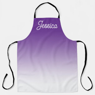 Tablier Couleur lilas clair ombrée (modifiable) et votre t