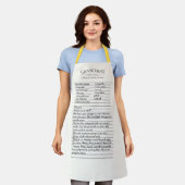 Tablier Couleur modifiable de votre recette Apron personna (Porté)