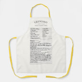Tablier Couleur modifiable de votre recette Apron personna (Recto)