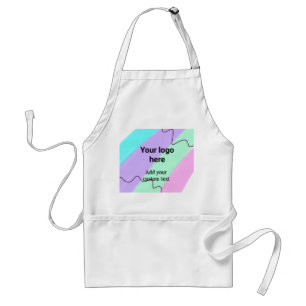 Tablier Couleur pastel simple ajoutez votre logo texte per
