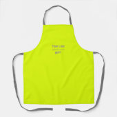 Tablier couleur solide jaune fluorescent - votre logo (Recto)