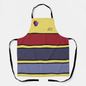 Tablier couleur tarte à framboise personnalisé (Recto)