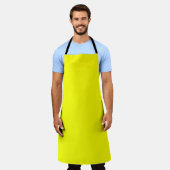 Tablier Couleur uni jaune néon (Porté)