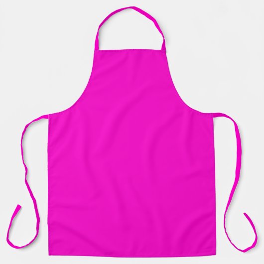 Tablier Couleur Uni Rose Chaud (Recto)