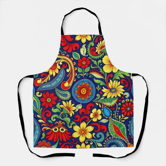 Tablier Couleurs arc-en-ciel Design de marguerite (Recto)