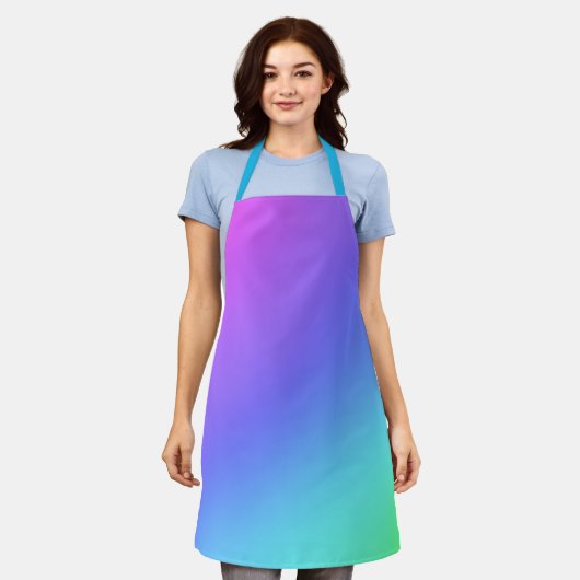 Tablier Couleurs Arc-en-Ciel Lumineux Rayon Dégradé (Porté)