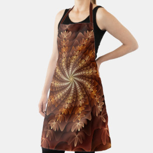 Tablier Couleurs chaudes, Trippy Moderne Motif d'art fract