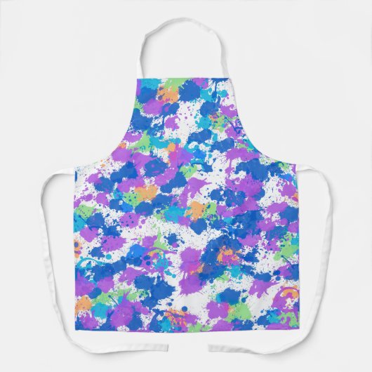 Tablier Couleurs cool Peinture Abstraite, Blurple (Recto)