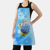 Tablier Couleurs d'aquarelle bleue Hydrangeas tout-en-un (Insitu)