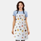 Tablier Couleurs d'automne avec Feuilles et champignons (Porté)