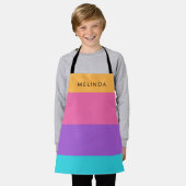 Tablier Couleurs d'été Nom personnalisé (Porté)