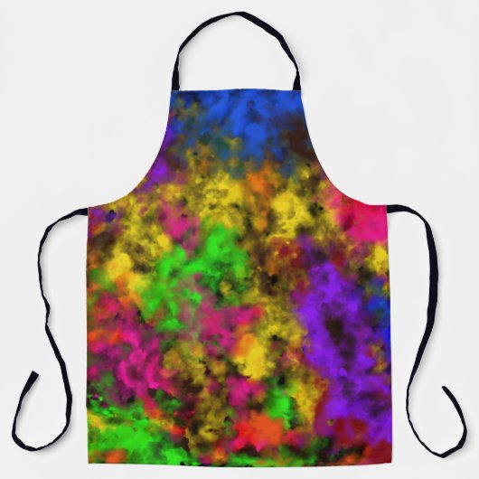 Tablier Couleurs Néon Acrylique Tache Éclaboussure Abstrai (Recto)