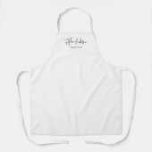Tablier Couleurs personnalisées modifiables Script moderne (Recto)