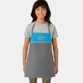 Tablier Couleurs solides Blue Grey Boys Monogrammes Initia (Insitu)