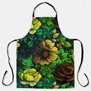 Tablier Couleurs uniques Vintage imprimé floral