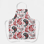 Tablier Country Kitchen Paisley Red and Black Western (Recto)
