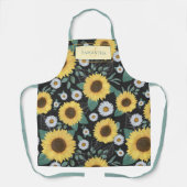 Tablier Country Yellow Sunflower Femme Nom Apron (Recto)