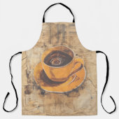 Tablier Coupe de café orange doux vintage (Recto)