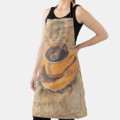 Tablier Coupe de café orange doux vintage (Insitu)