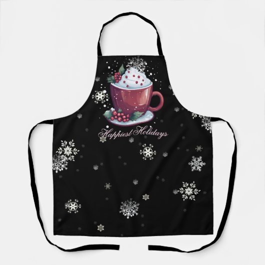 Tablier Coupe de Noël de chocolat chaud (Recto)