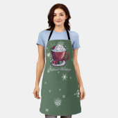 Tablier Coupe de Noël de chocolat chaud | Green (Porté)