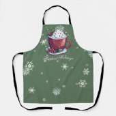 Tablier Coupe de Noël de chocolat chaud | Green (Recto)