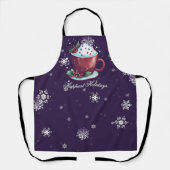 Tablier Coupe de Noël de chocolat chaud | Pourpre (Recto)