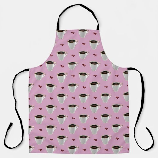 TABLIER COUPES DE CAFÉ SUR LILAC APRON (Recto)