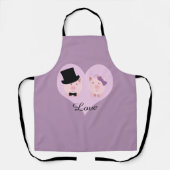 Tablier Couple de cochon mignon (Recto)