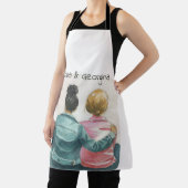 Tablier Couple lesbienne aquarelle personnalisé (Insitu)