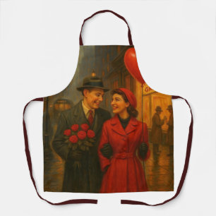 Tablier Couple vintage de la Saint-Valentin