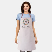 Tablier Couronne de Fleur de Rose de Monogramme Meilleure (Porté)